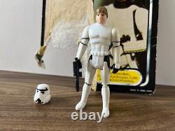 Vintage Star Wars Dernière 17 Luke Stormtrooper Avec Casque Original Et Blaster Bleu