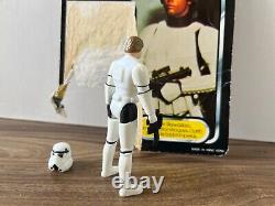 Vintage Star Wars Dernière 17 Luke Stormtrooper Avec Casque Original Et Blaster Bleu