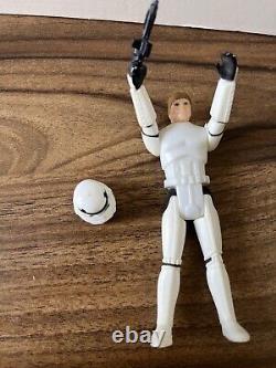 Vintage Star Wars Dernière 17 Luke Stormtrooper Avec Casque Original Et Blaster Bleu