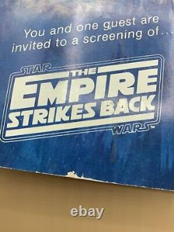 Vintage Star Wars Empire Frappe Retour Premiere Ticket-bon