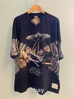 Vintage Star Wars Episode 1 Tie Dye Shirt Nwt Film Promo 1999 90s