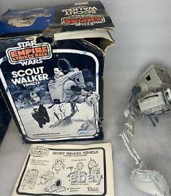 Vintage Star Wars Esb At-st Scout Walker Véhicule Avec La Boîte D'origine