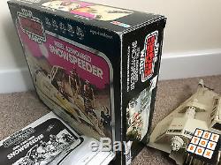 Vintage Star Wars Esb Palitoy Boxed Snowspeeder Pink Box Avec Manuel