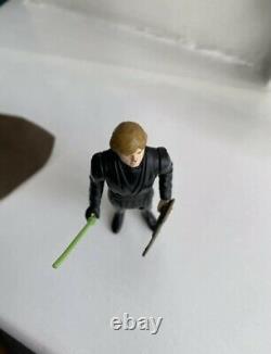 Vintage Star Wars Figure Luke Skywalker Jedi Knight Green Sabre Tout L'original