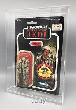 Vintage Star Wars Han Solo Trench Coat Camo Lapels Rotj Kenner 77 Retour Moc Rare