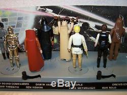 Vintage Star Wars Kenner 1977 Vintage Mail-away Display Stand & 12 Chiffres 1er