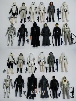 Vintage Star Wars Kenner Figure Et Armes Lot 1977-1984 Avec Boîtier C3-po + Plus
