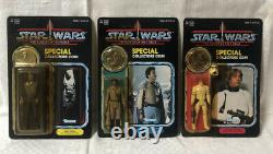 Vintage Star Wars Lot 1984 Potf Figures D'action Cardées Kenner Toutes Les Monnaies Unpunched