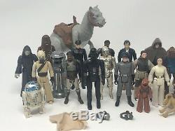 Vintage Star Wars - Lot De Plus De 25 Figurines Et Tauntaun Avec Selle, Années 1970-1980