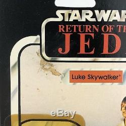 Vintage Star Wars Luke Skywalker Farmboy Moc Rotj 65 Dossiers Rare