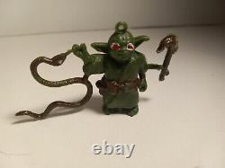 Vintage Star Wars Mexicain Bootleg Yoda Figure D'action Complète Avec Canne Et Serpent