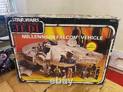Vintage Star Wars Millenium Falcon Rotj Bi-logo En Boîte Palitoy