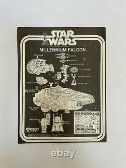 Vintage Star Wars Millennium Falcon Instructions Kenner 1977 Canada Très Rare