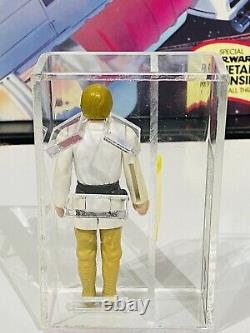 Vintage Star Wars Nuanced Luke Skywalker Cheveux Brun Ukg80 Pas De Coo Action Figure
