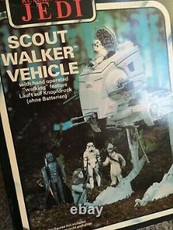 Vintage Star Wars Palitoy At-st Scout Walker 1982 Boîte Originale Et Instructions