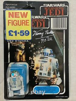 Vintage Star Wars Palitoy Trilogo Dernier 15/17 R2-d2 Pop Up Moc Non-punched Signé