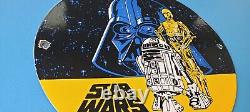 Vintage Star Wars Porcelaine Conoco Gas Collection Darth Vader Service Pump Sign