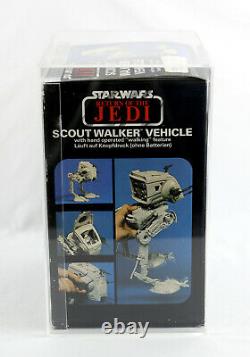 Vintage Star Wars Retour Du Jedi Scout Walker At-st Afa U85 Kenner 1983