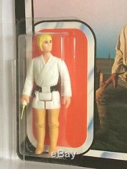 Vintage Star Wars Rotj 45 Retour Luke Skywalker Cheveux Blonds Afa 80+ (80/85/80) Moc