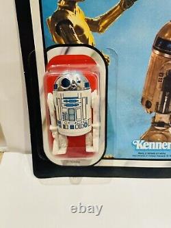 Vintage Star Wars Rotj Artoo-detoo R2-d2 Figure Moc 65 Retour 1983 Kenner Clear