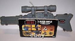 Vintage Star Wars Rotj Laser Rifle Case Avec Boîte Originale Kenner 1983 Nib