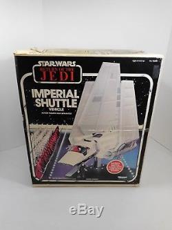 Vintage Star Wars Rotj Véhicule Imperial Shuttle Complet Avec Box Et Décalques Inutilisés