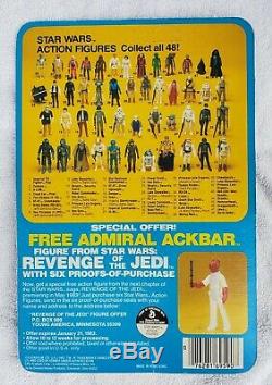 Vintage Star Wars Snaggletooth Afa Unpunched. Grèves Empire Retour 48 Retour