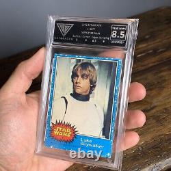 Vintage Star Wars Trading Card 1977 Luke Skywalker 1 Classé 8,5 Pas Psa 8087