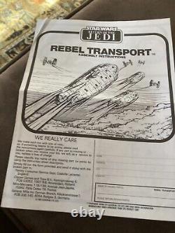 Vintage Star Wars Transport Rebelle Belle Condition Complète Avec Les Instructions