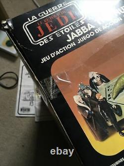 Vintage Wars Étoiles Jabba Trône Playset Y Compris La Boîte Bib Fortuna