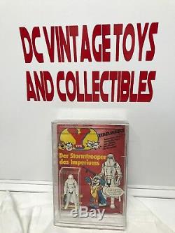 Vintage Wars Étoiles Yps Allemand Hoth Snowtrooper Avec Comic En Acrylic Case Regard