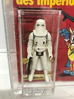 Vintage Wars Étoiles Yps Allemand Hoth Snowtrooper Avec Comic En Acrylic Case Regard