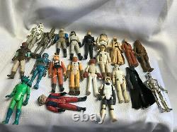 Vtg Années 1970-80 Star Wars Action Figures Collection Armes Et Accessoires Lot