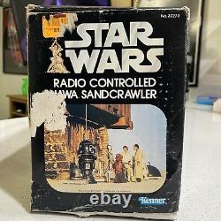 ^vintage 70's Kenner Star Wars Radio Contrôlé Sandcrawler Avec Boîte. Pas De Télécommande